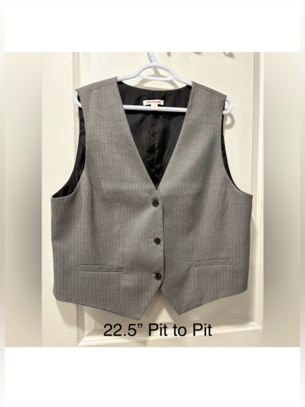 Joe Fresh Gray Pinstripe Women's Vest